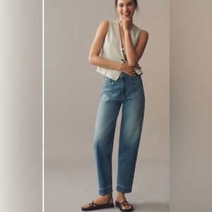 PAIGE Alexis Western Pocket High-Rise Tapered Jeans